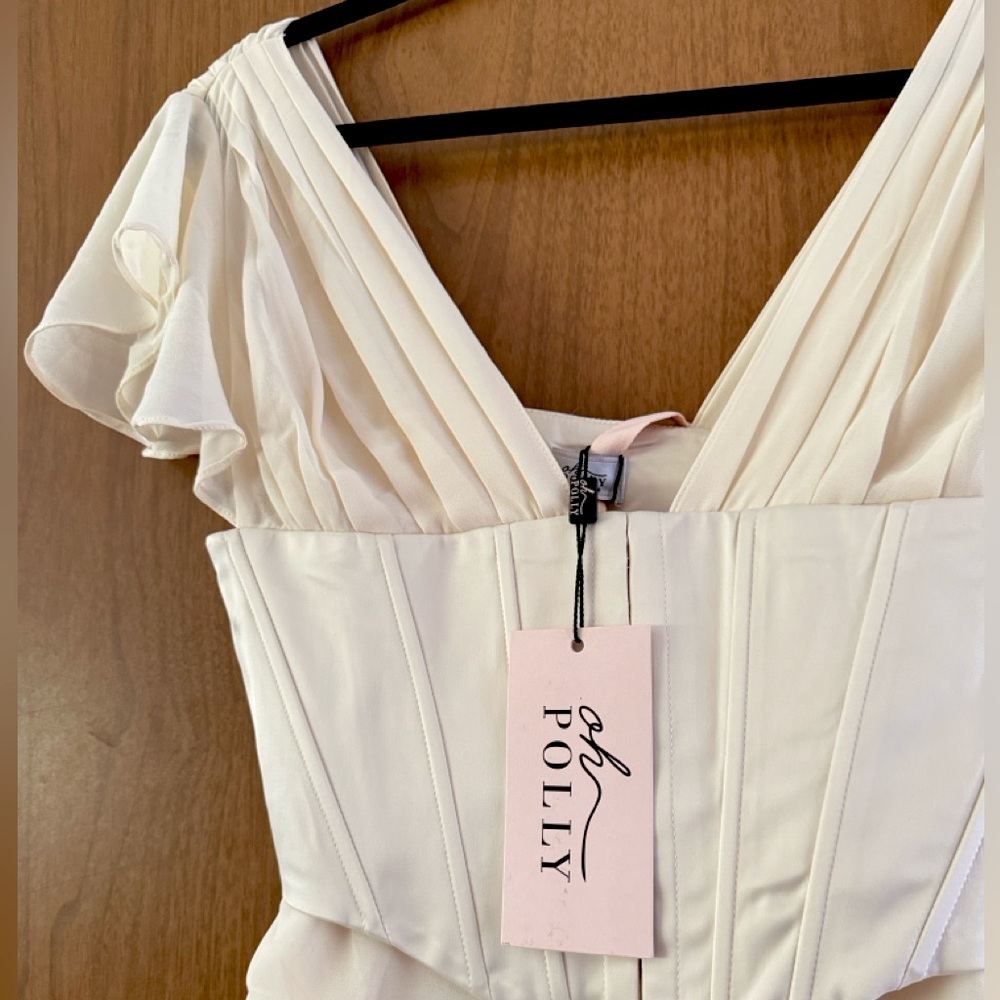 Oh Polly Cream Corset Dress - NWT